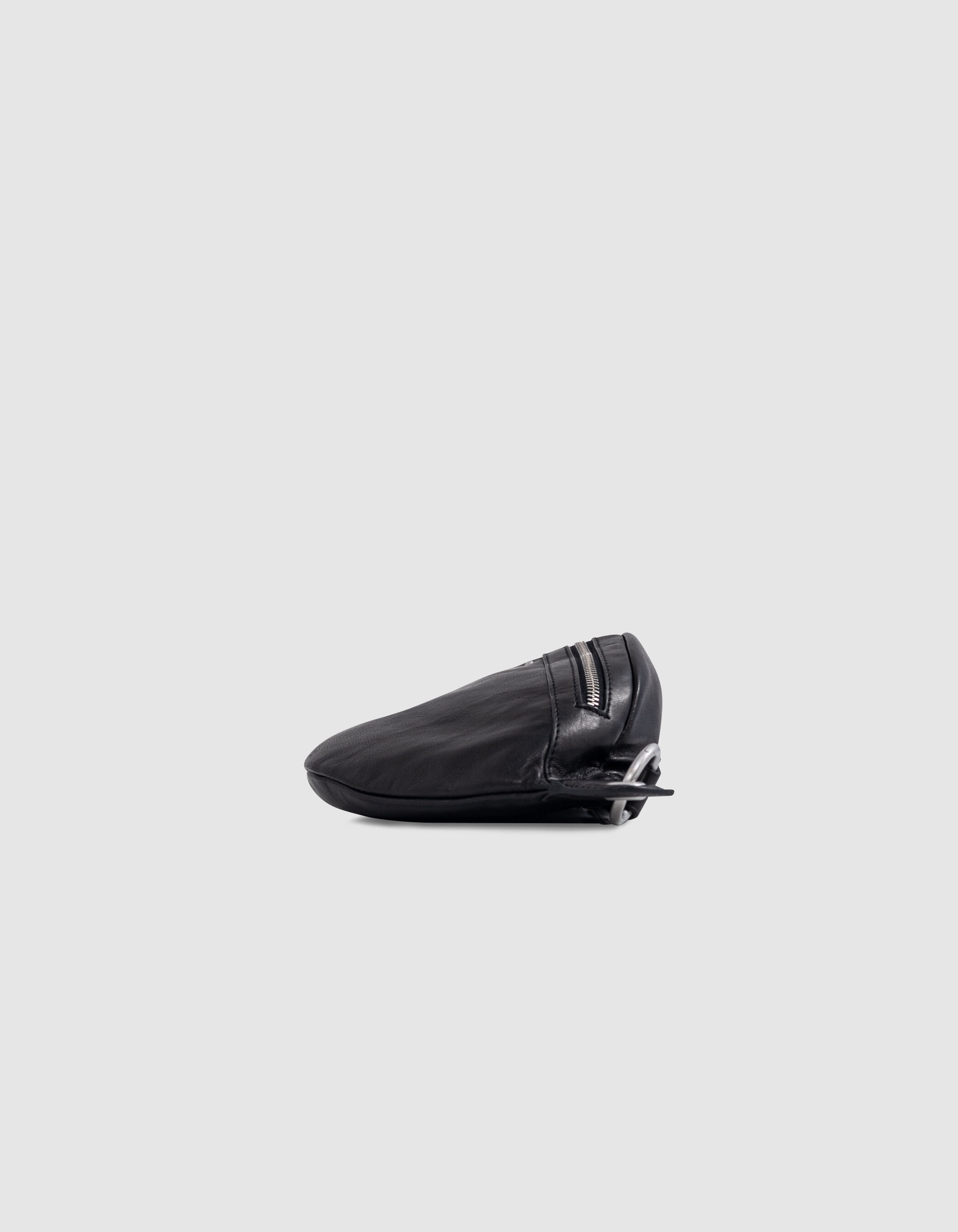 Sac banane 1440 noir cuir Femme