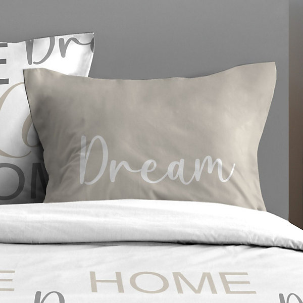 Housse de couette 240x220 HOMELOVE   2 taies coton 57 fils