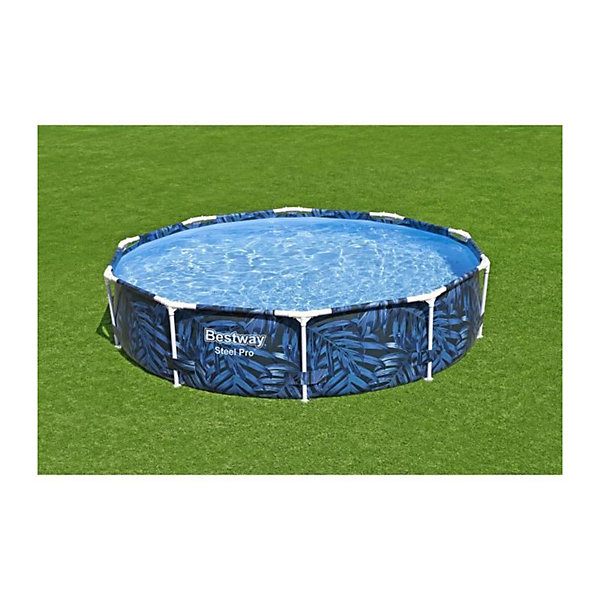 Bestway Piscine hors sol tubulaire ronde Bestway Steel Pro 305 x 66 cm décor tropical