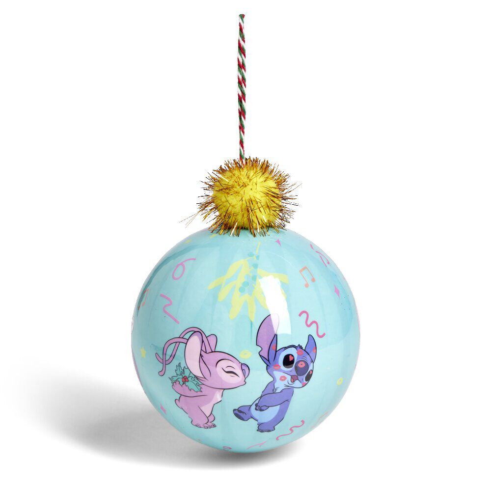 Boule de No&euml;l Stitch avec pompon Ø12cm H15cm