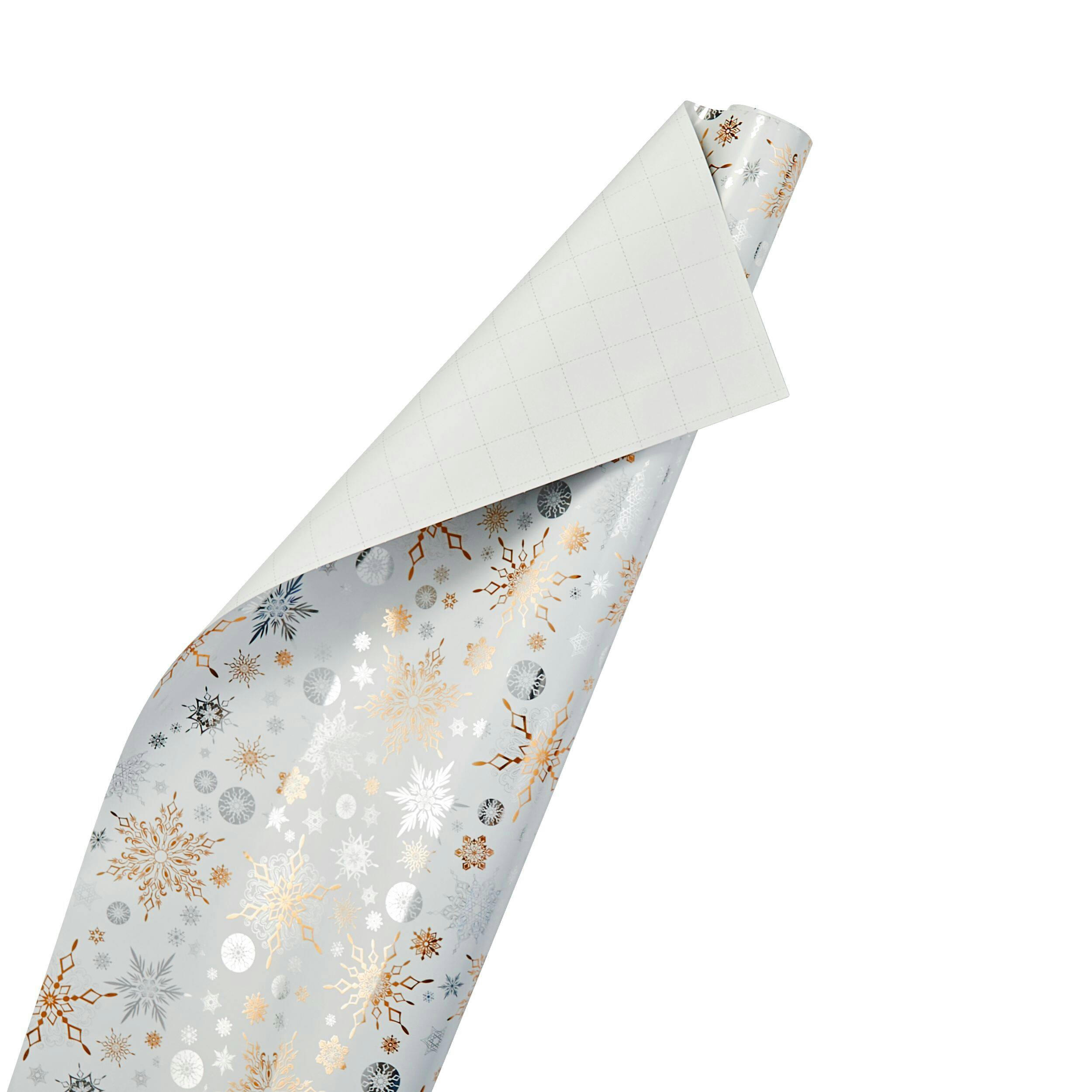 For Living Christmas Decoration Foil Gift Wrap, Mega Roll, Assorted Design, 65-sq.ft.
