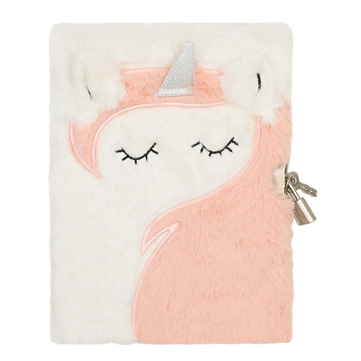- Journal Intime Peluche Licorne Corail