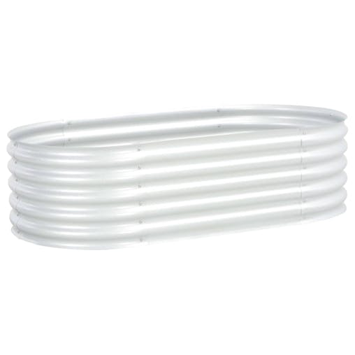 NNEVL Garden Raised Bed 160x80x44 cm Galvanised Steel Silver