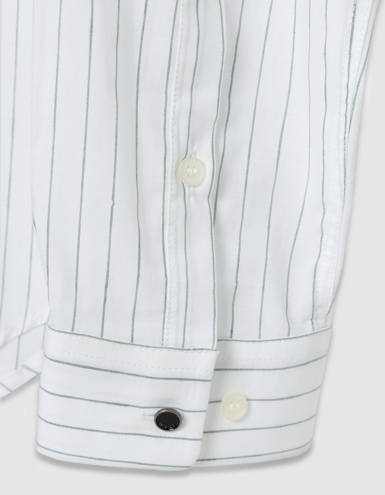 Chemise regular rayée vert amande Homme