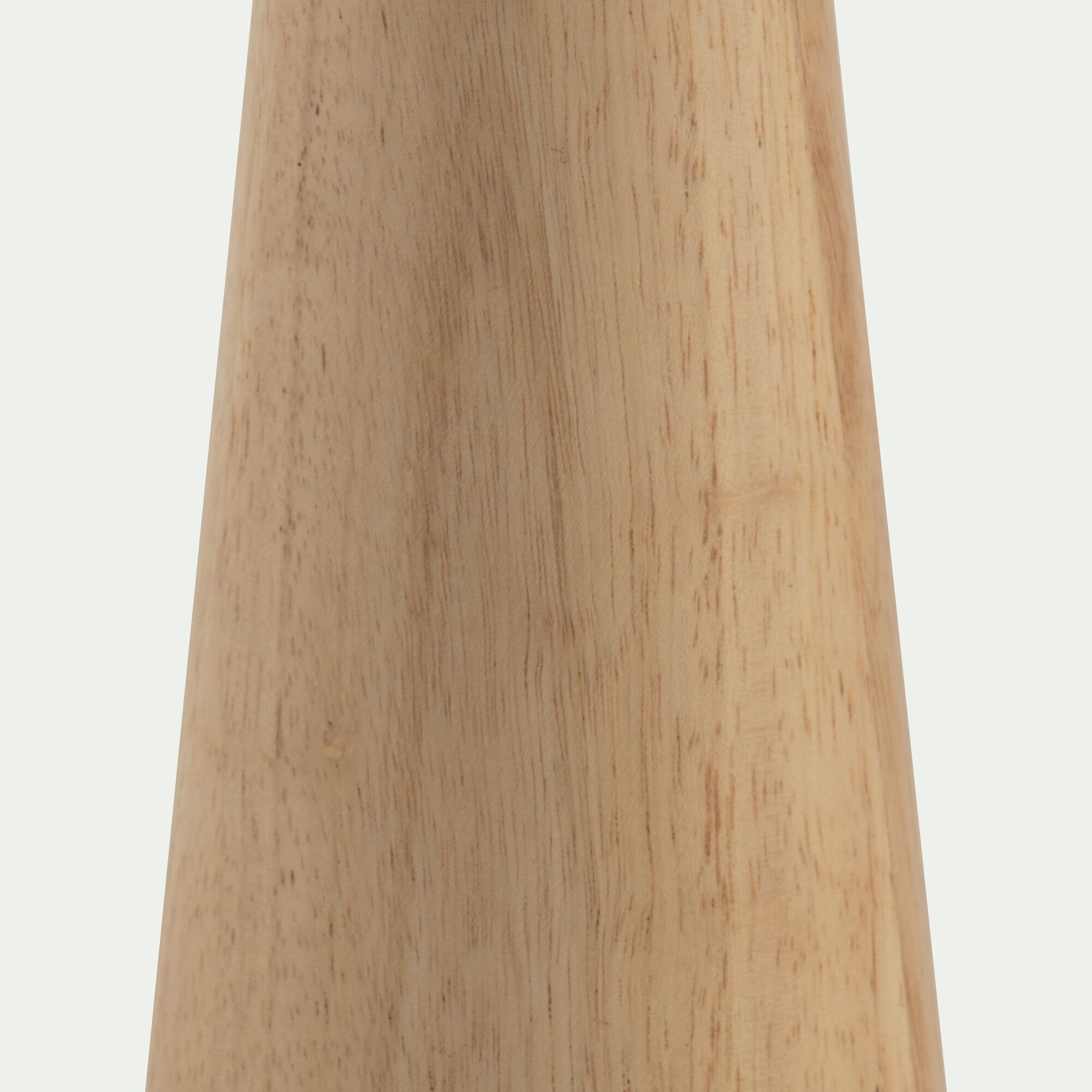 VATHIA - Pied de lampe électrifiée en bois d'hévéa H29cm - naturel