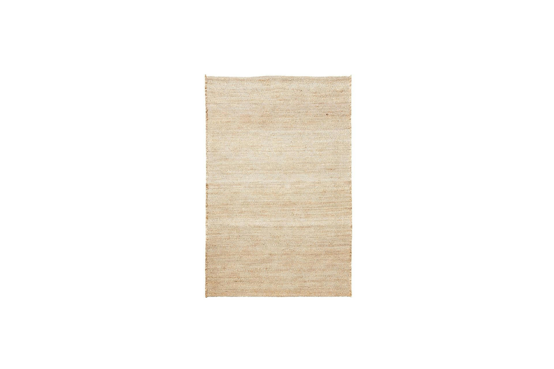 MARA - Grand tapis en tissu beige 300x200 cm