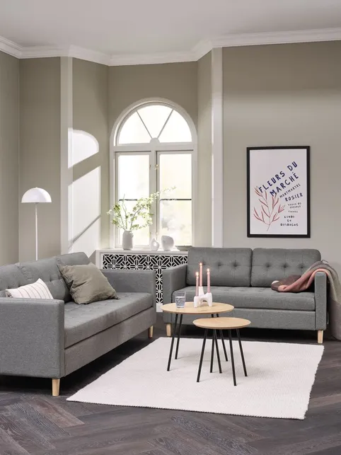 Sofasæt FALSLEV 2 3+2-pers. gråt stof