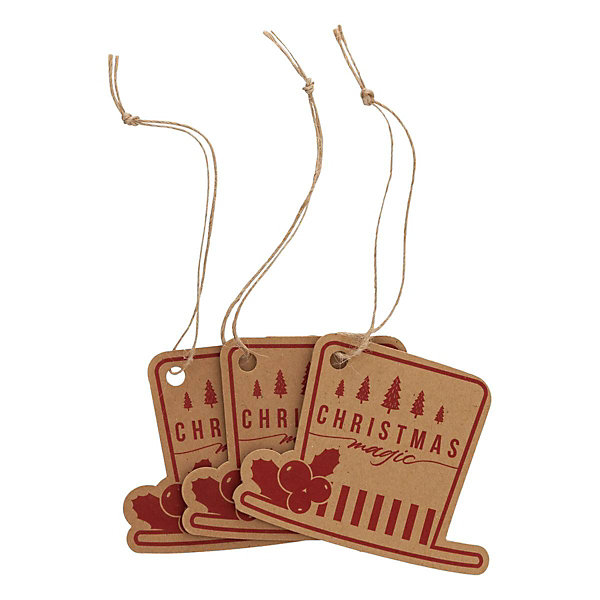 Etiquette pqt kdo tag kraf x12 - feeric lights &christmas