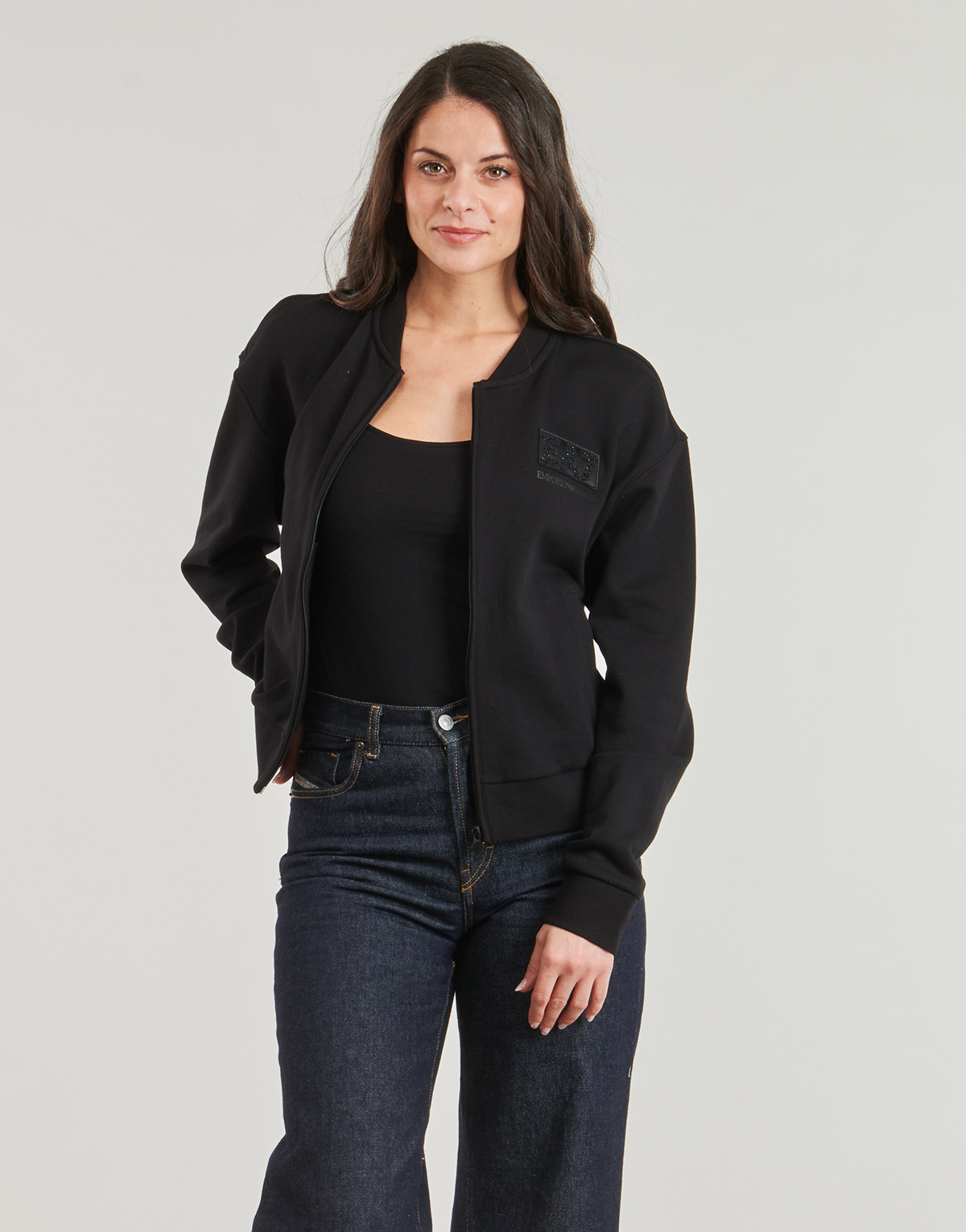 Emporio Armani EA7 - TRAIN LOGO SERIES T-TOP FZ CRYSTAL  7W000178 - Black