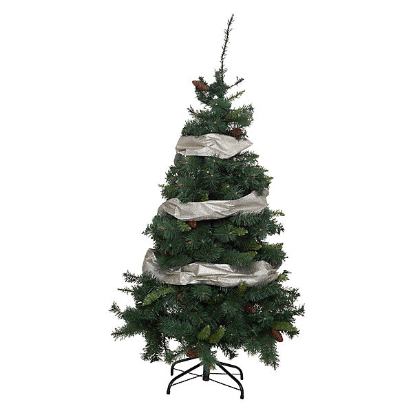 Guirlande de Noël Ruban 12cmx5m argenté - Atmosphera