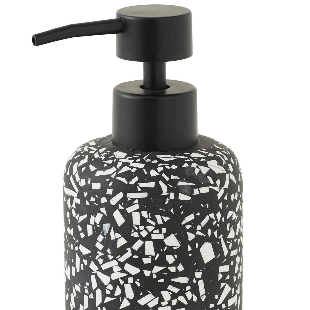 TERRAZZO - Distributeur de savon en polyrésine noir