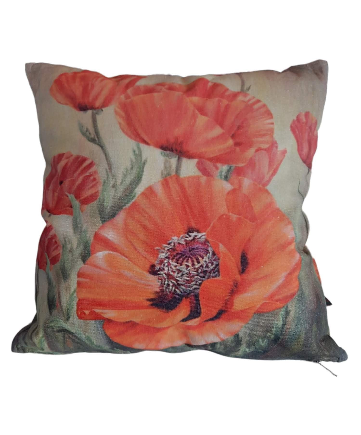 Furnilux Set van 2 Sierkussens - Klaproos Sylvia - 45x45x10cm