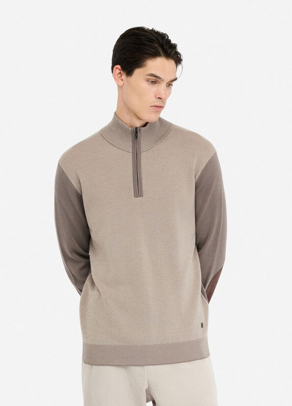 Maglia in lana con zip