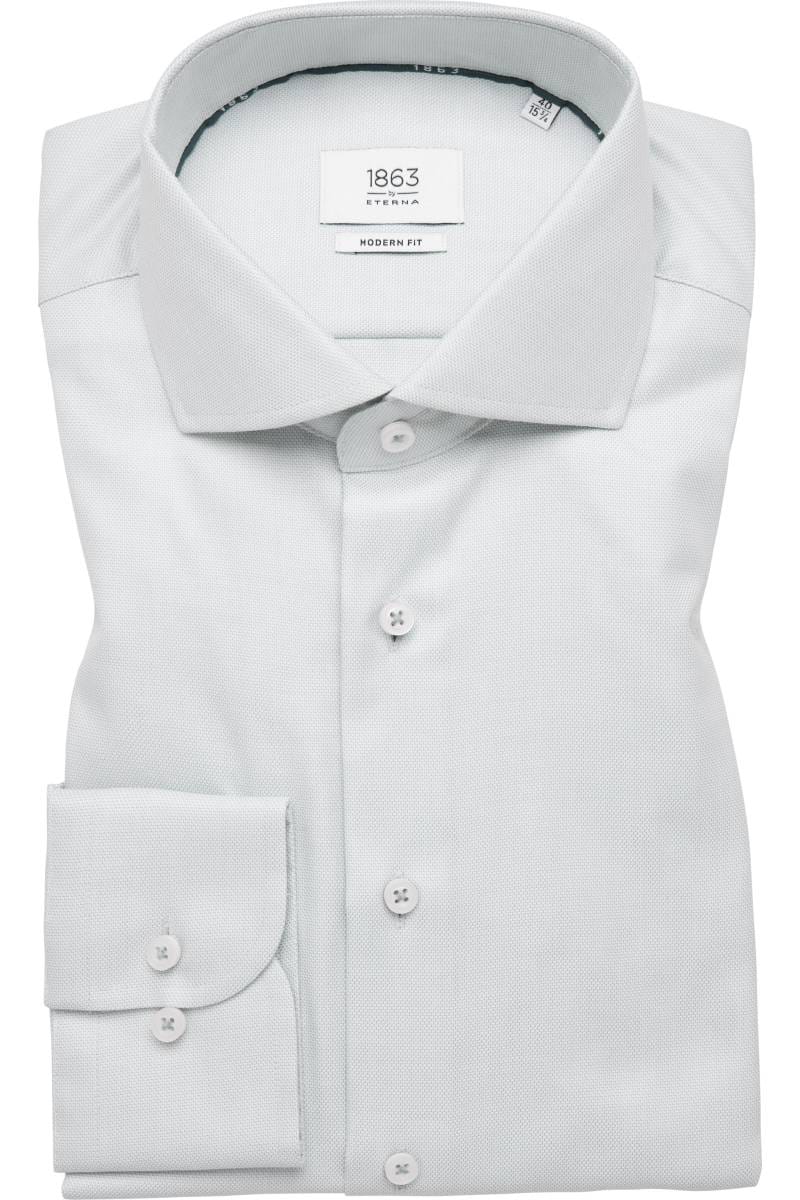 ETERNA 1863 Modern Fit Hemd hellgrün, Strukturiert
