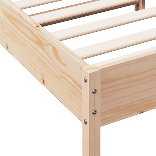 NNEVL Bed Frame 90x190 cm Solid Wood Pine