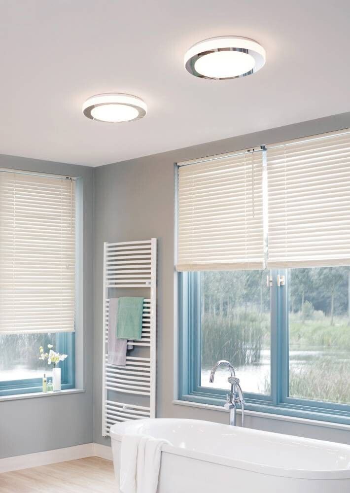 LAMPE VEGG/TAK EGLO CARPI  11W LED IP44 KROM/HVIT