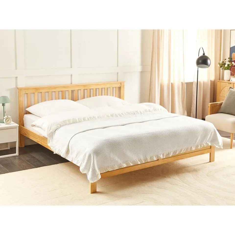 HATTON - Sprei - Wit - 220 x 200 cm - Katoen