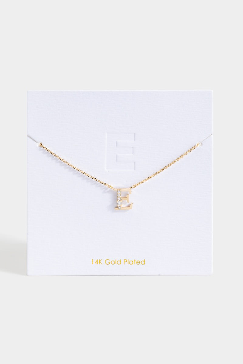 Crystal Cluster Initial Necklace