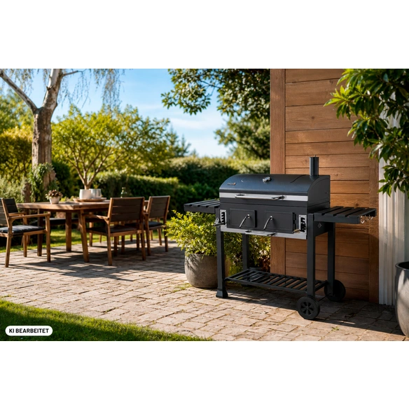 Holzkohlegrill »Ottawa«, schwarz, Grillfläche: 80x42 cm