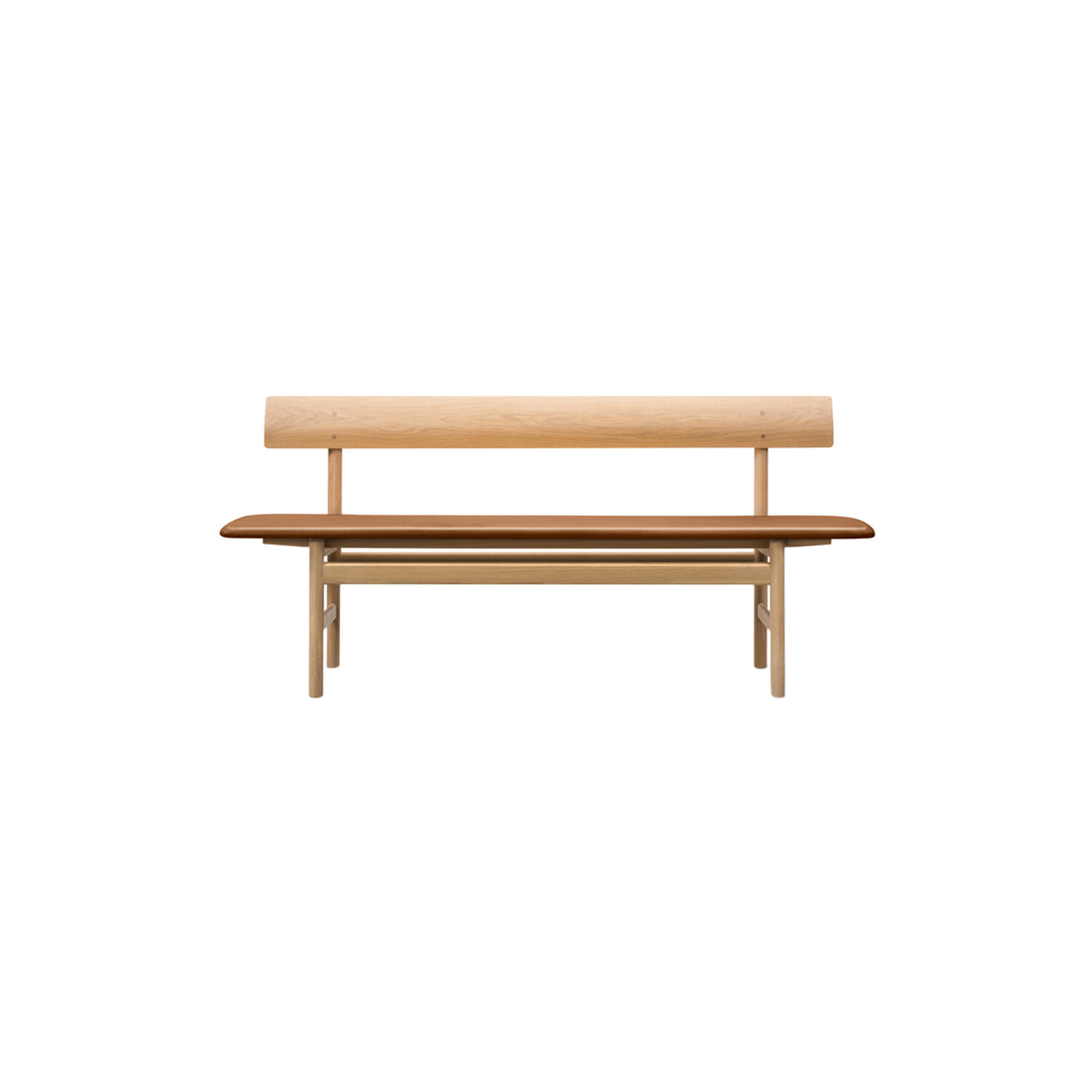 The Mogensen Bench b&aelig;nk, s&aelig;bebehandlet eg/cognac