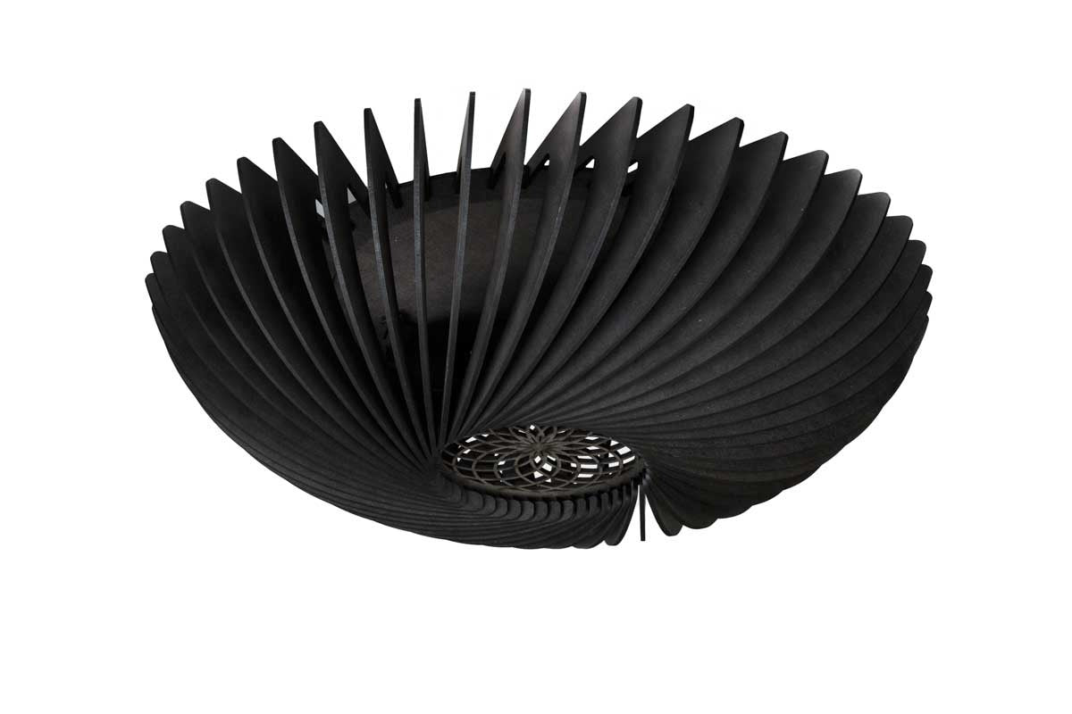 Blij Design plafondlamp Orb - 2 lichts - 48 x 13  cm - zwart