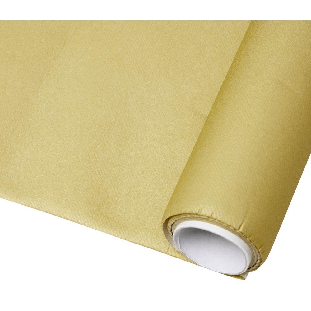 Nappe rectangulaire jetable Airlaid doré 120x400 cm