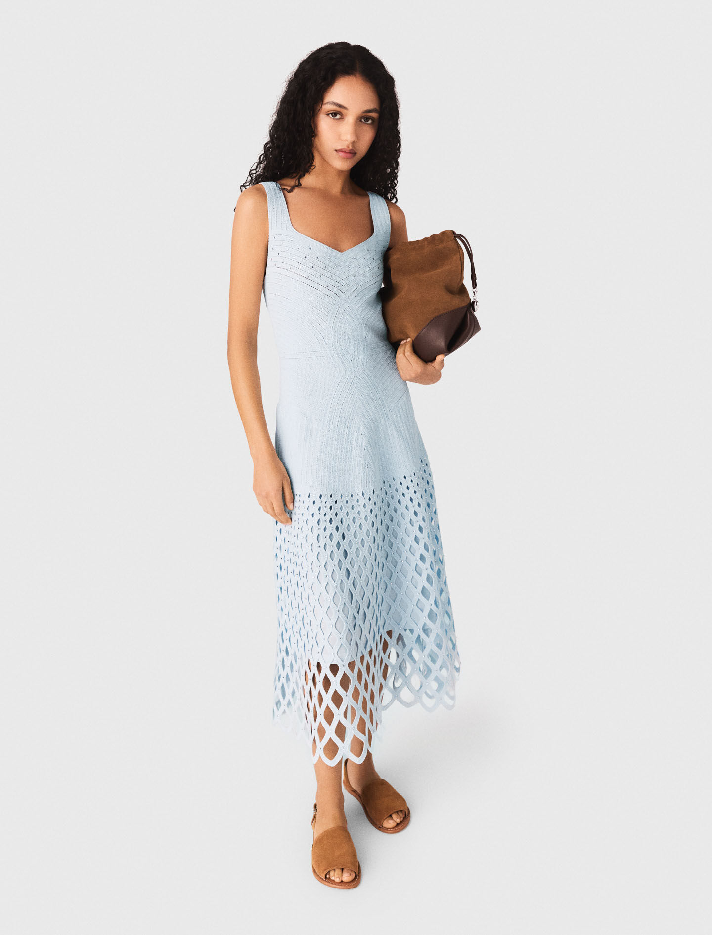 Robe en crochet à doublure amovible
