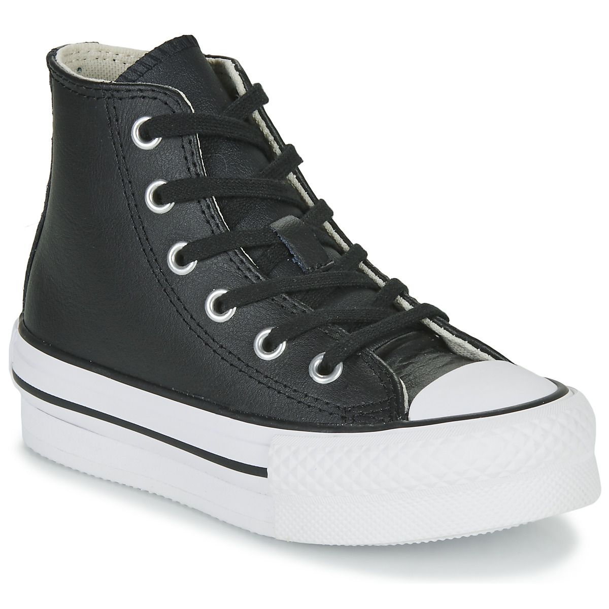 Converse - Chuck Taylor All Star Eva Lift Leather Foundation Hi - Black