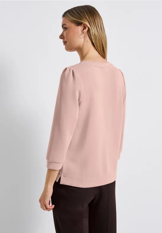 Silk-Look Shirt mit Raffung