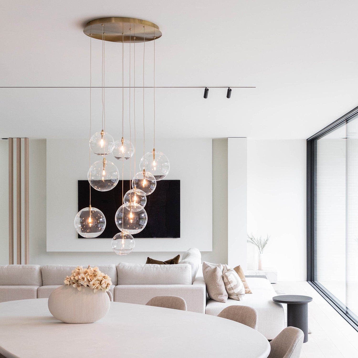 Atmooz Hanglamp Woonkamer Zwart Camau 9 Antique Brass