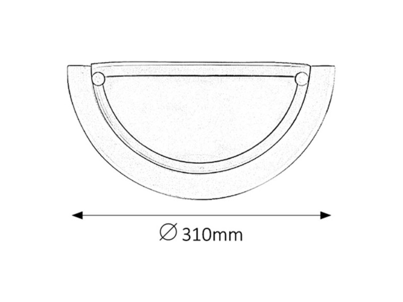 Kinkiet biały szkło opalizowane Ufo 1xE27x60W wym: 16x30x8cm IP20 Rabalux