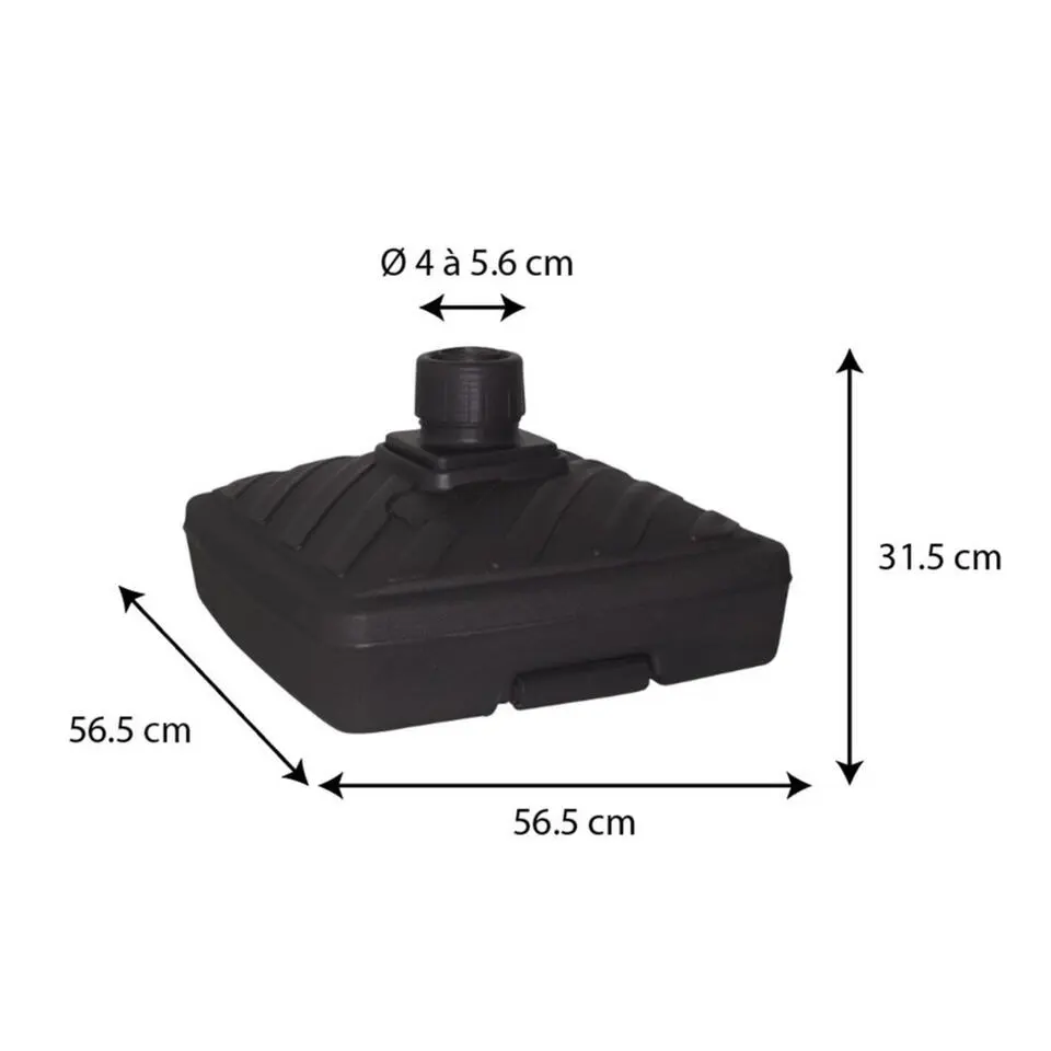 EDA Parasolvoet - vierkant - wit - 57 x 57 cm - 40 liter