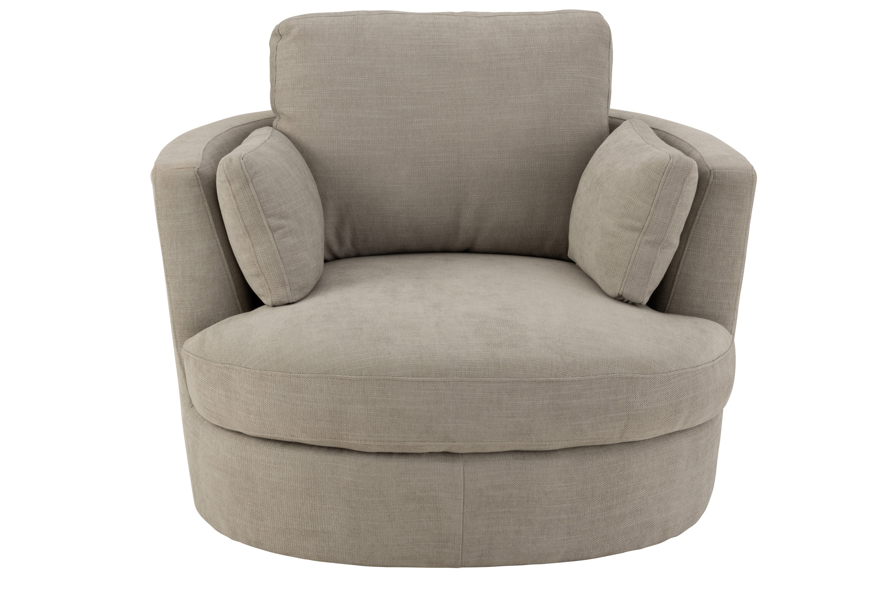 J-Line loungestoel Swiv - hout textiel - grijs