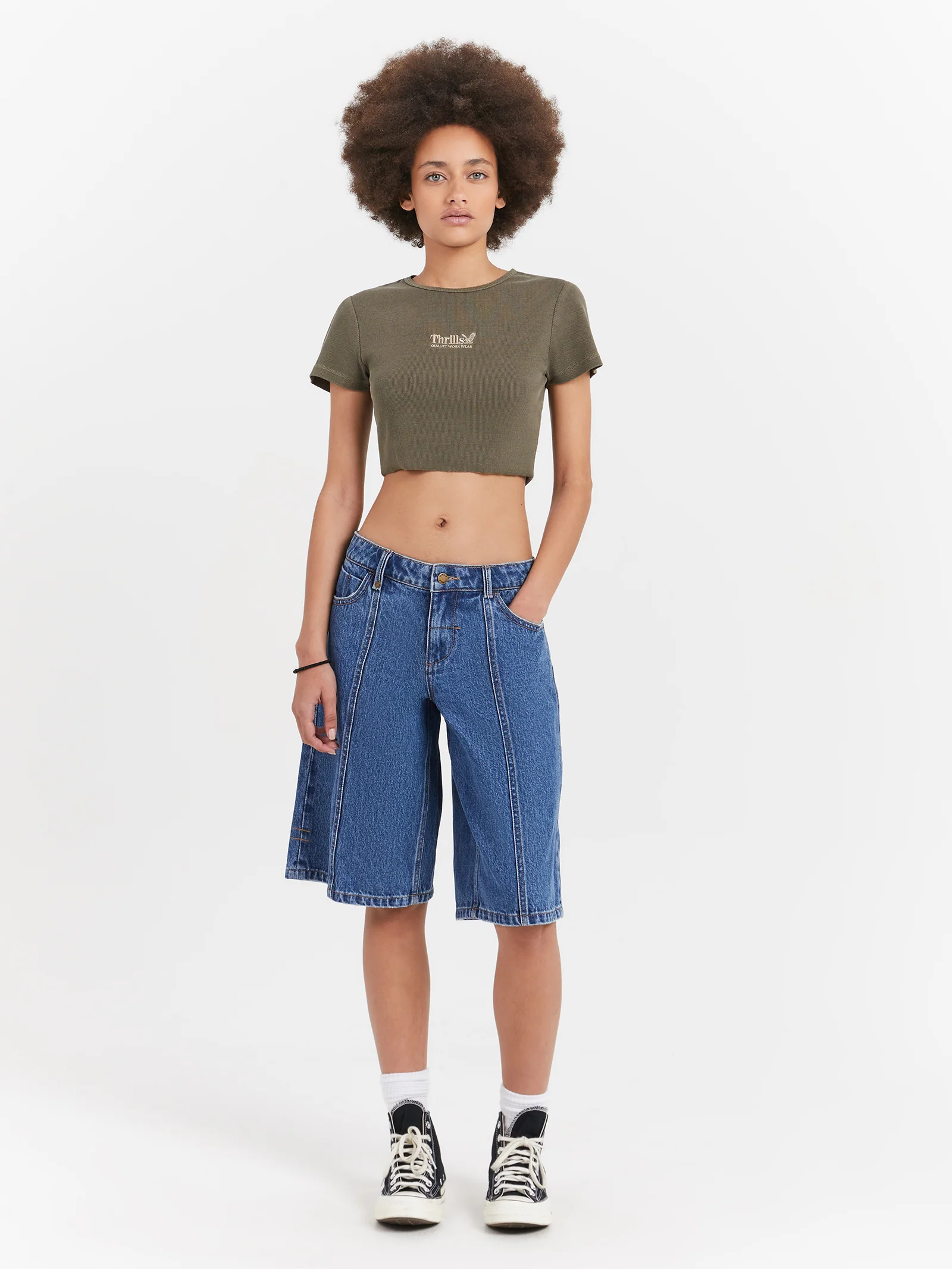 Thrills Workwear Baby Crop T-Shirt