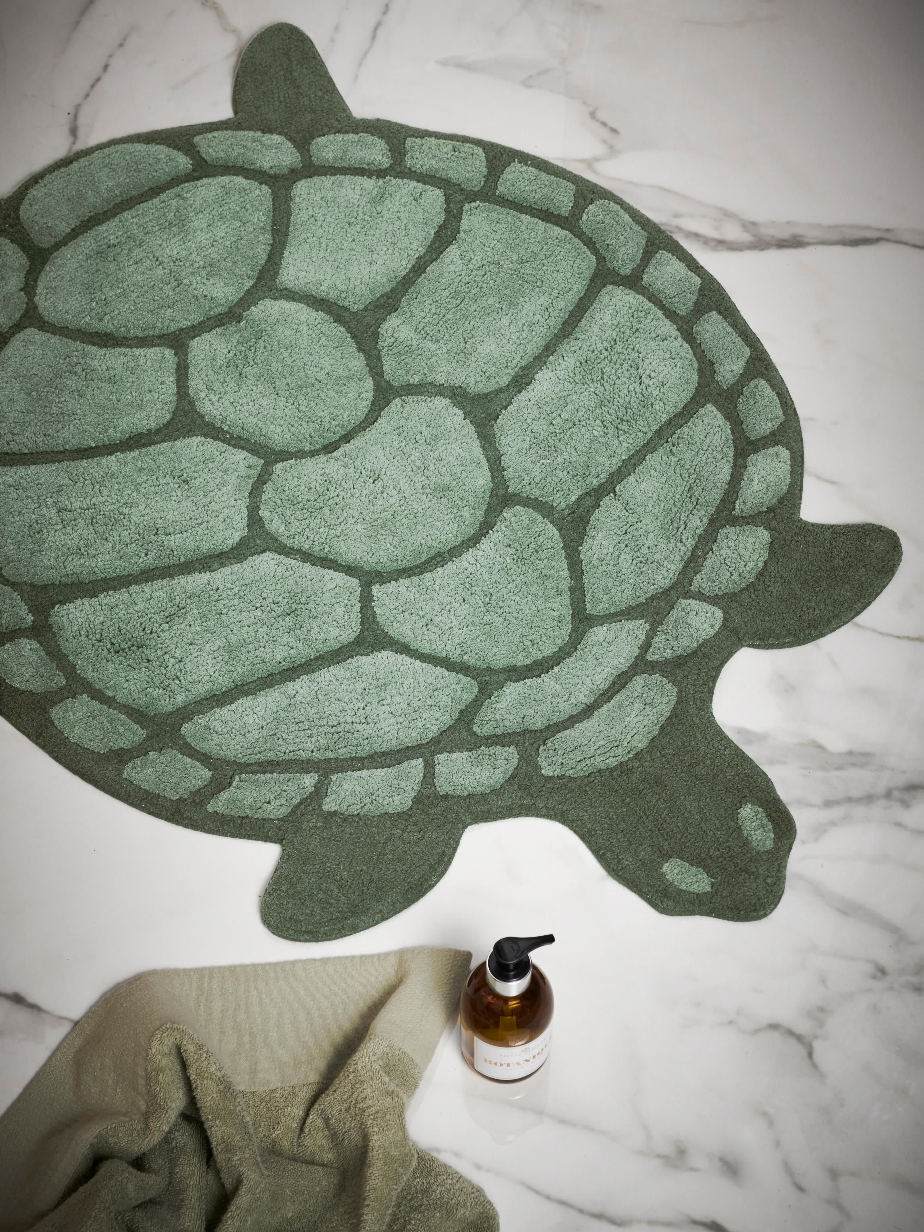 Badvorleger Lazy aus Bio-Baumwolle in Schildkrötenform