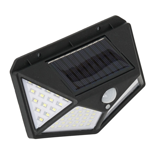Kinkiet solarny z czujnikiem ruchu LED 3W neutraly czarny IP44 Eko-Light