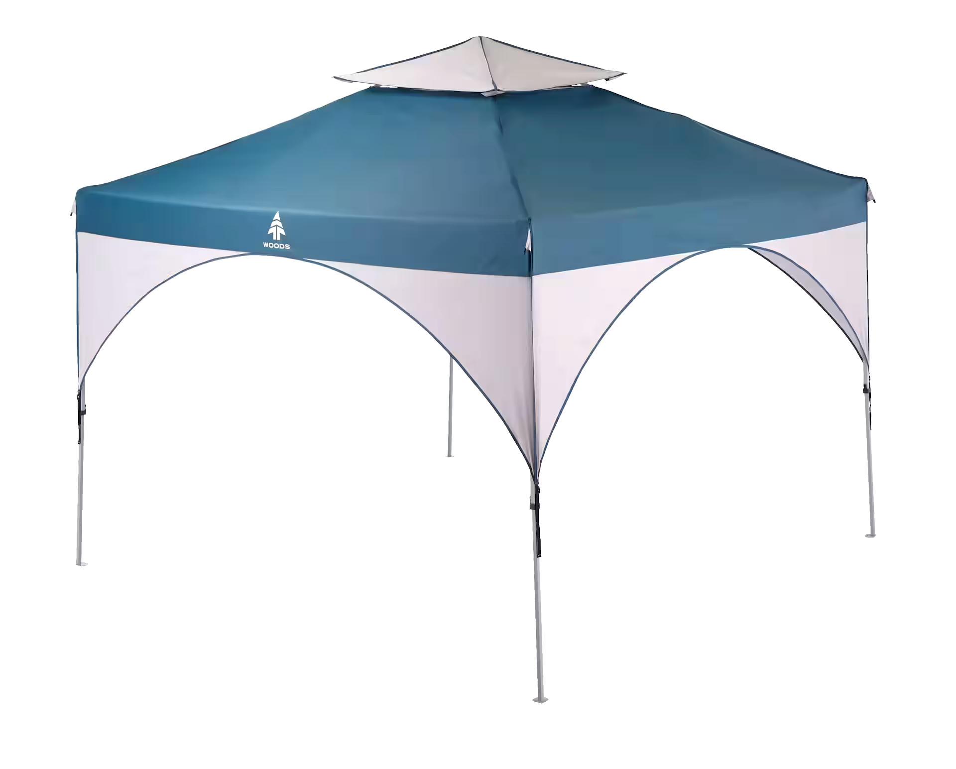 Woods Big Top Portable Instant Pop-Up Sun Shelter Canopy Tent w/ Wheeled Carry Bag, 10-ft x 10-ft