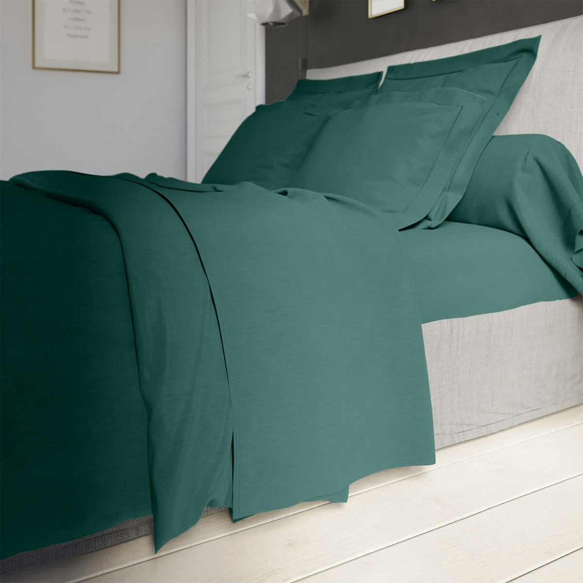 INFLUENCE - Drap Housse   Percale Forêt 140x200 cm - DODO