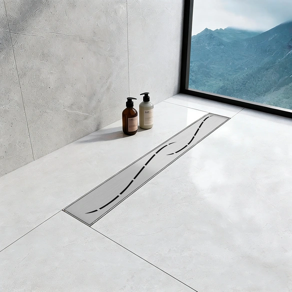 Duschrinne, »Premium«, LxBxH: 76x13x6,7 cm, silberfarben