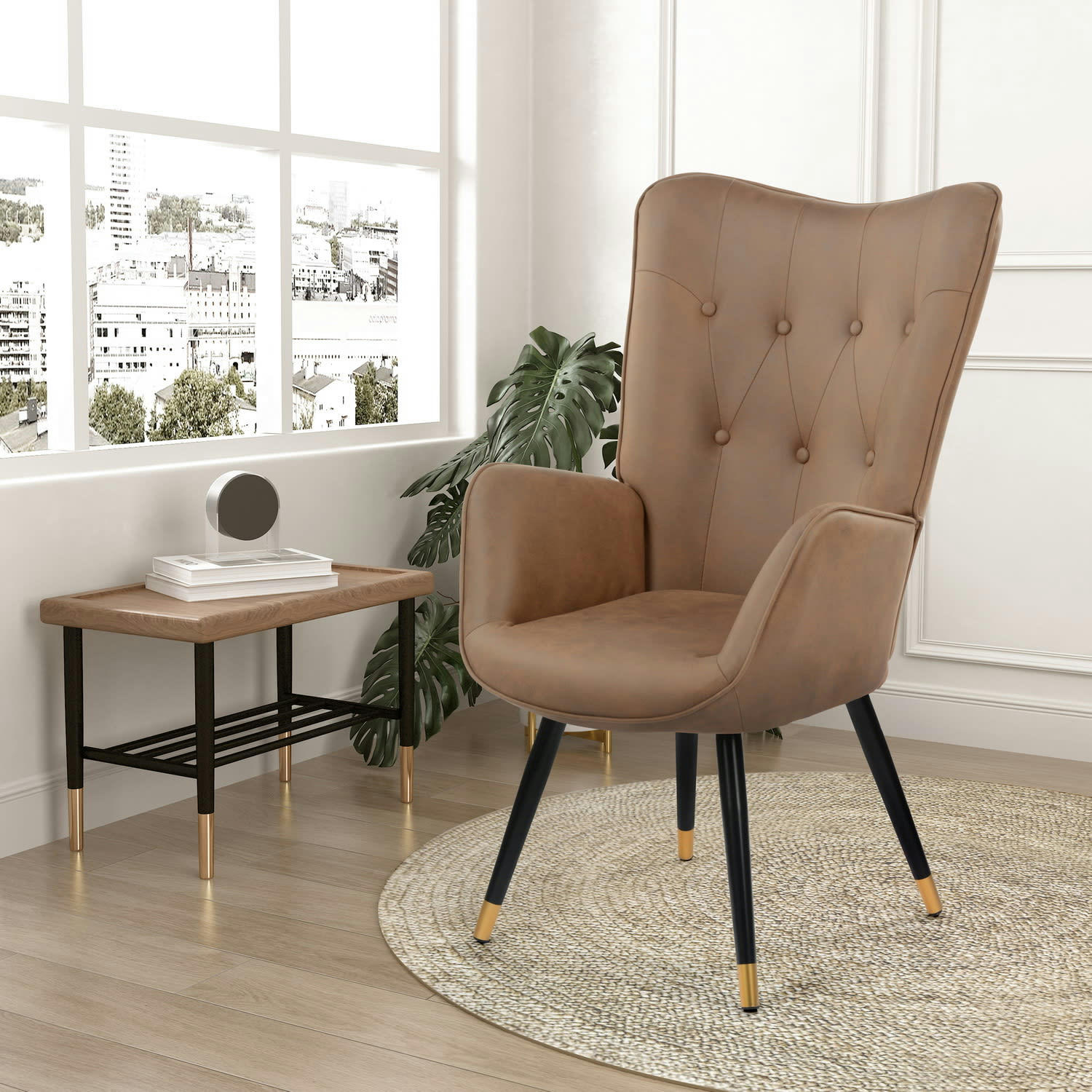 - Lot de 2 chaises de salle à manger grises