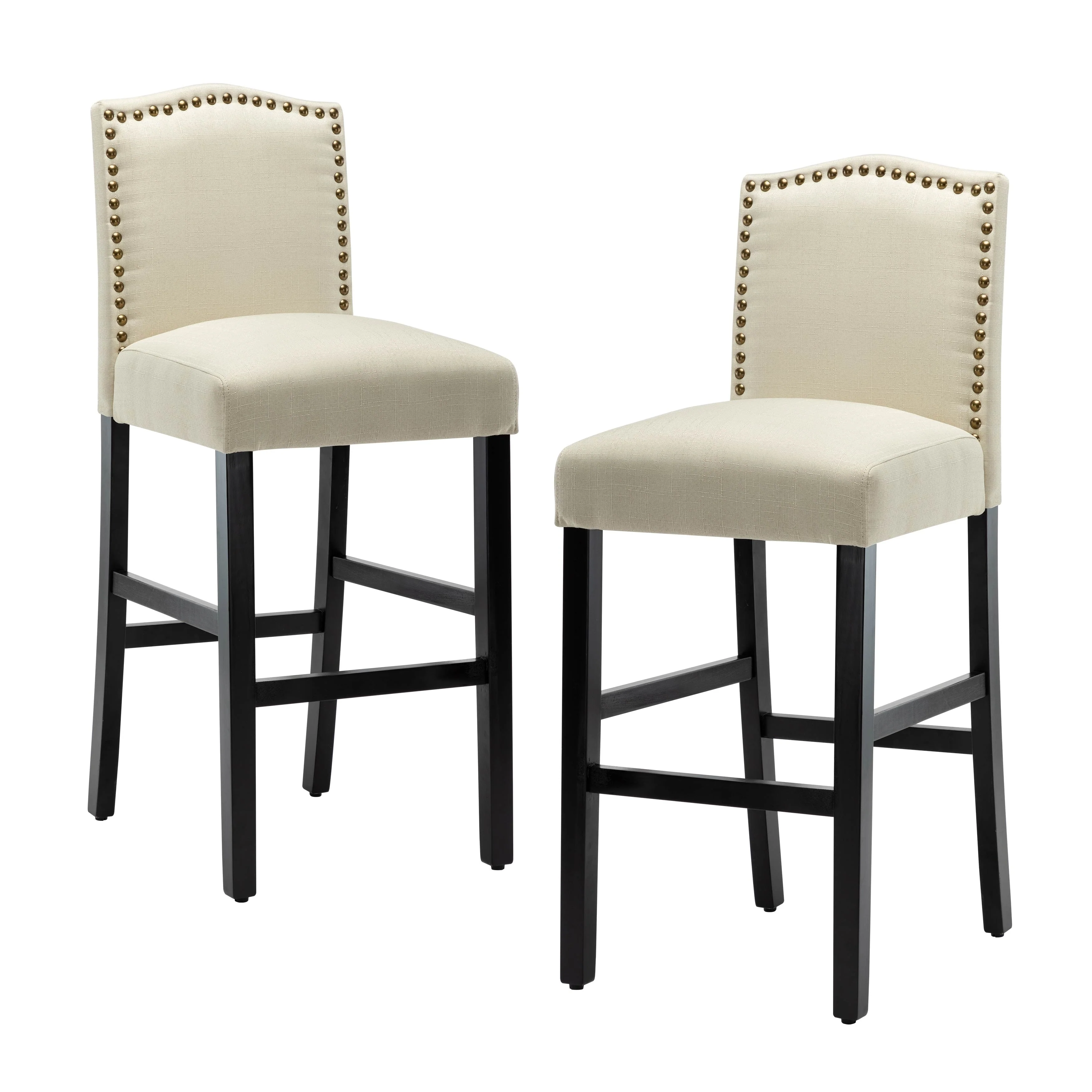28 Inches Barstools Upholstered Bar Stools Pub Chairs Set of 2