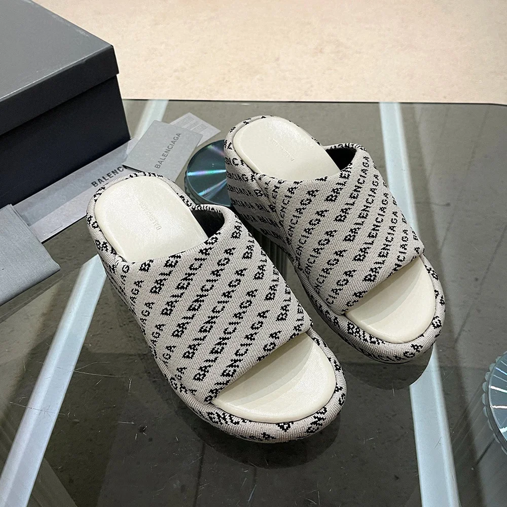 Balenciaga  Chunky Heel Sandals Slide Sandal
