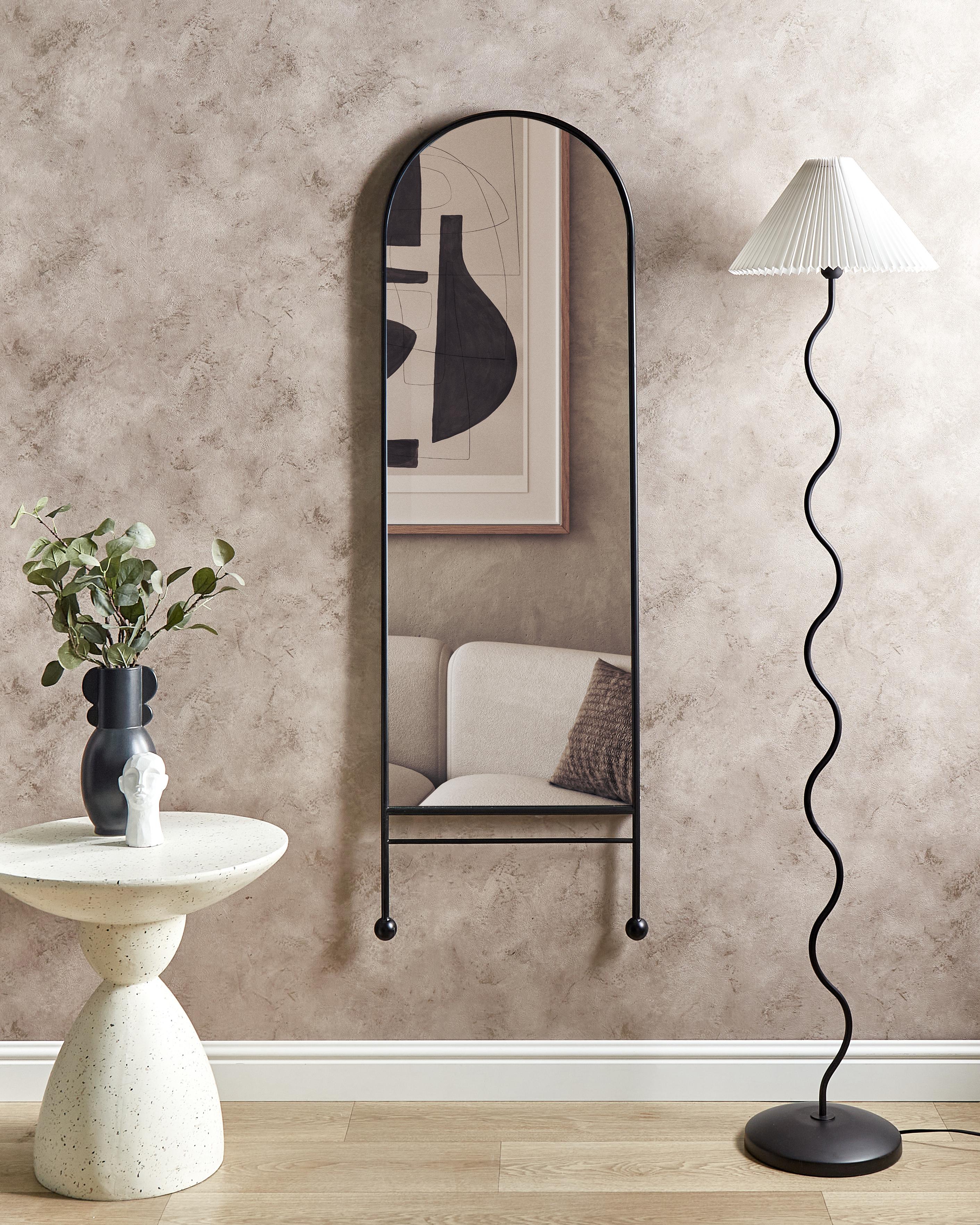 Wall Mirror JARNAGES 45 cm 145 cm Metal Black