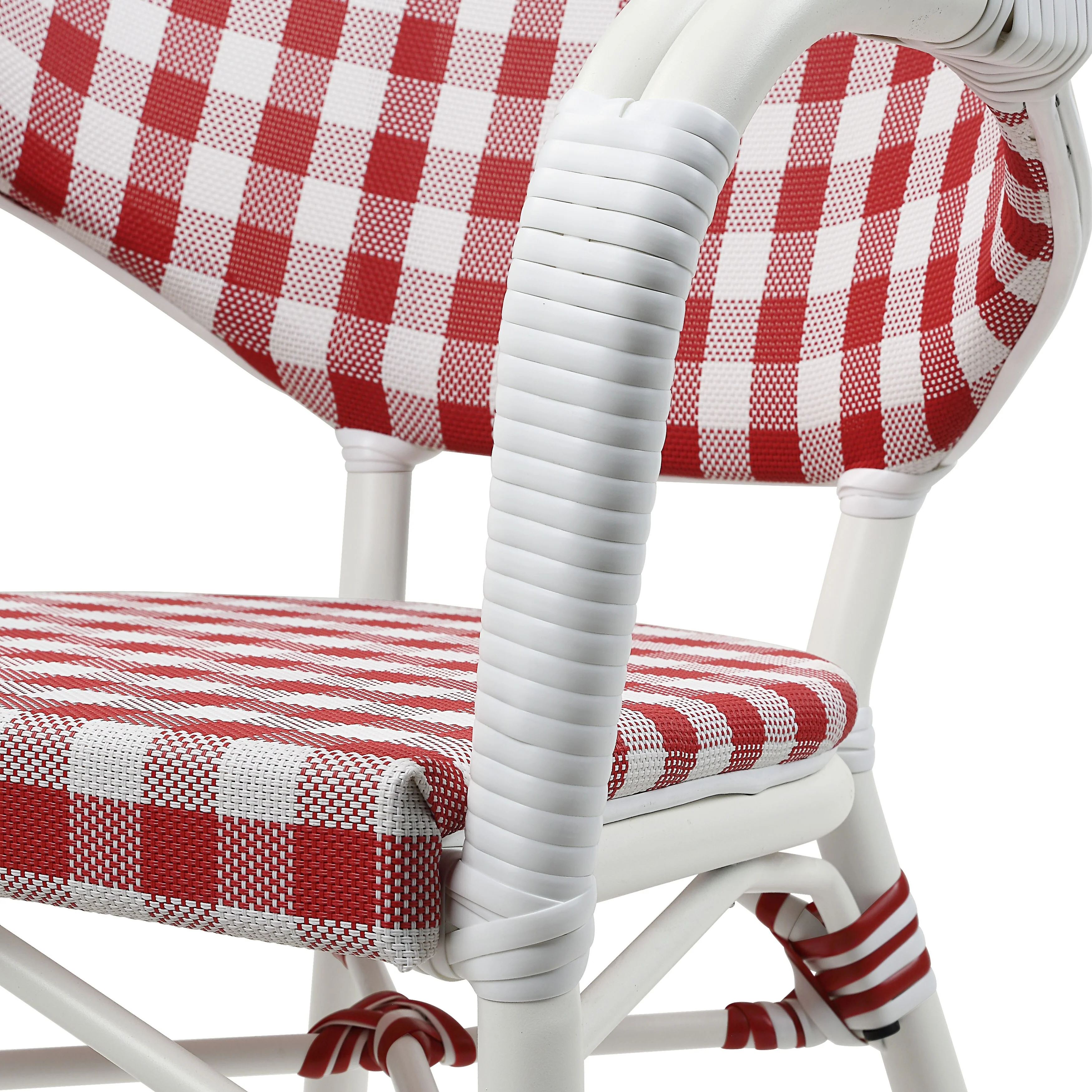 Lidi Classic Country Plaid Patio Dining Arm Chairs by Furniture of America