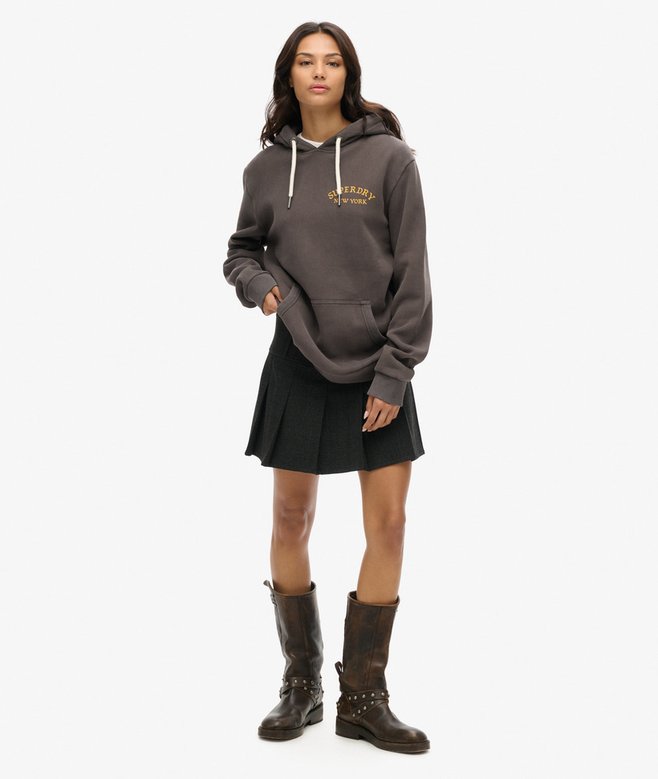Oversized Tattoo Back Graphic Hoodie