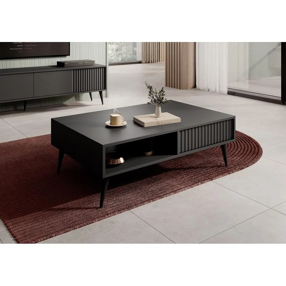 Meubella - Salontafel Winq - Antraciet - 102 cm