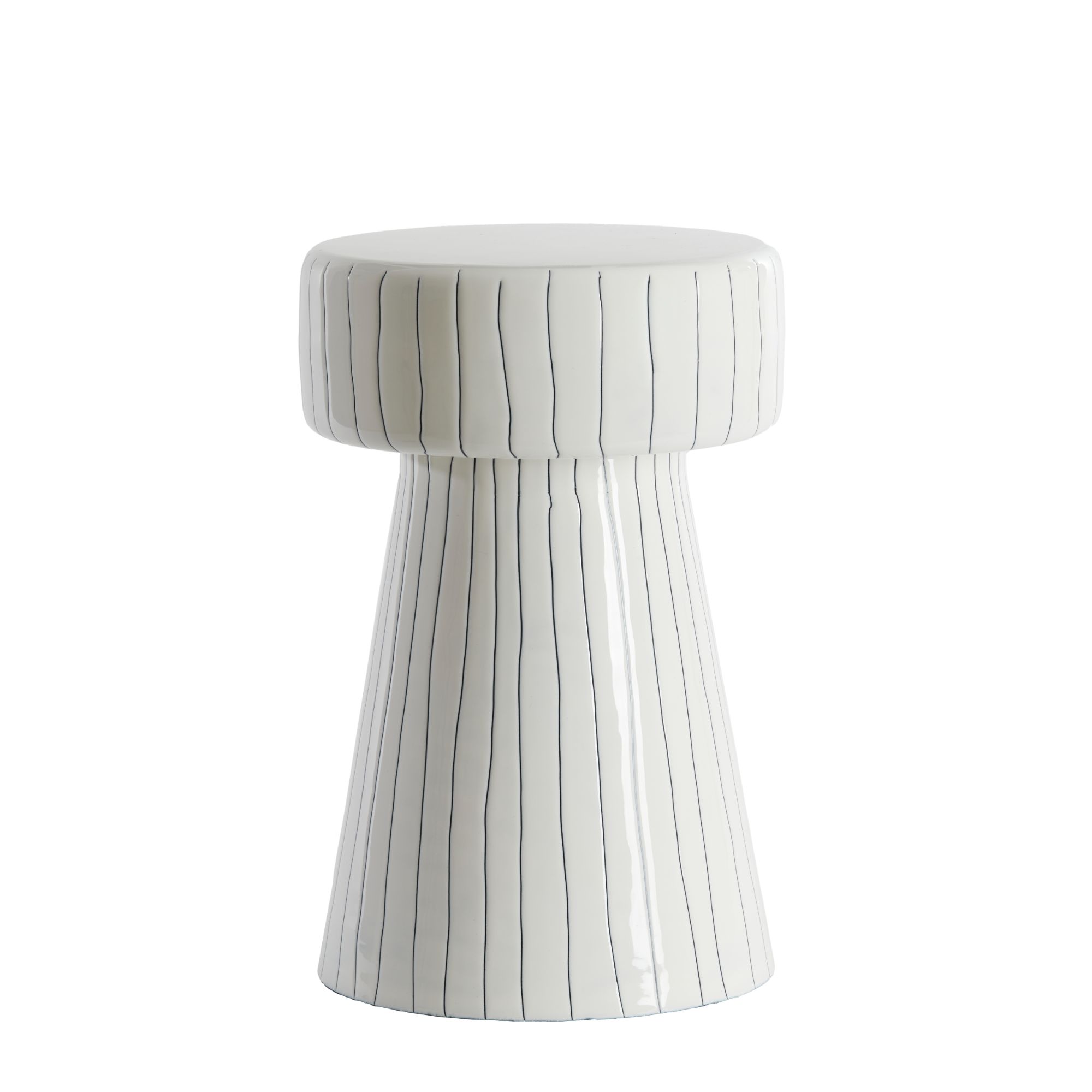 Light & Living bijzettafel Dakwa - wit - Ø29cm