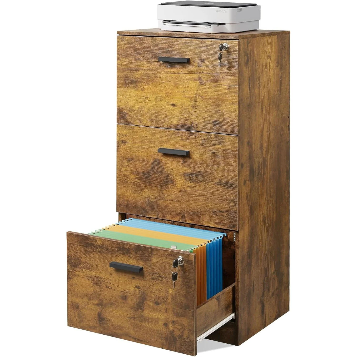 3 Drawer File Cabinet with Lock