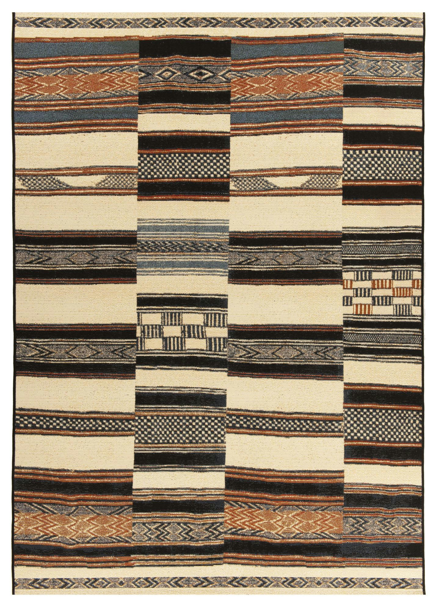 AURORA - Tapis d'extérieur tissé plat - Beige 120x180 cm