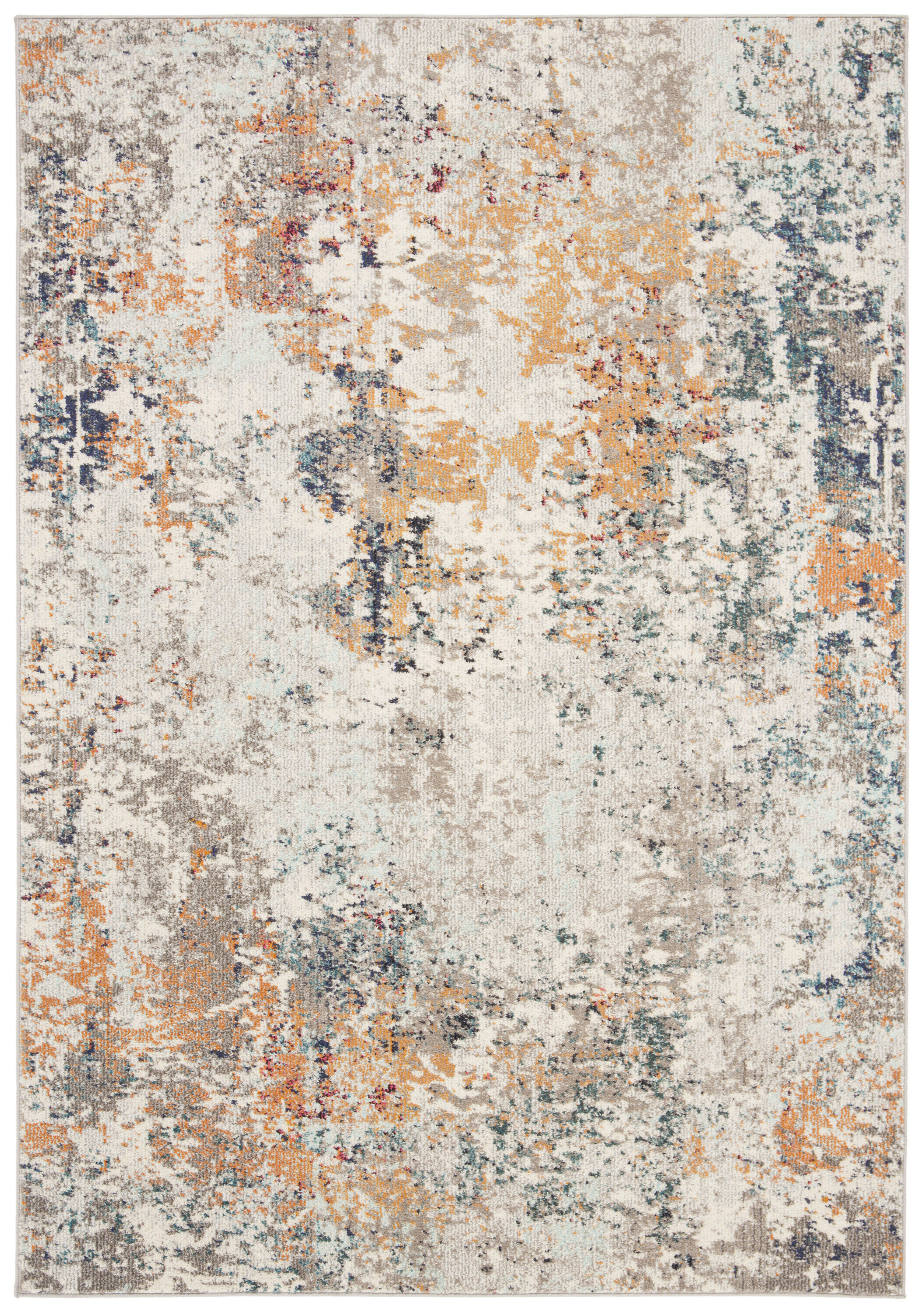 MADISON - Tapis de salon interieur en gris & beige, 122 x 183 cm